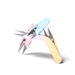 Colorful garden pruning snips for precise plant trimming and gardening tasks.