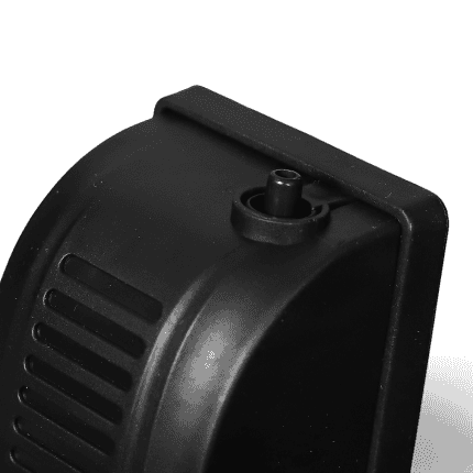 Black silent air pump for hydroponic deep water culture systems.