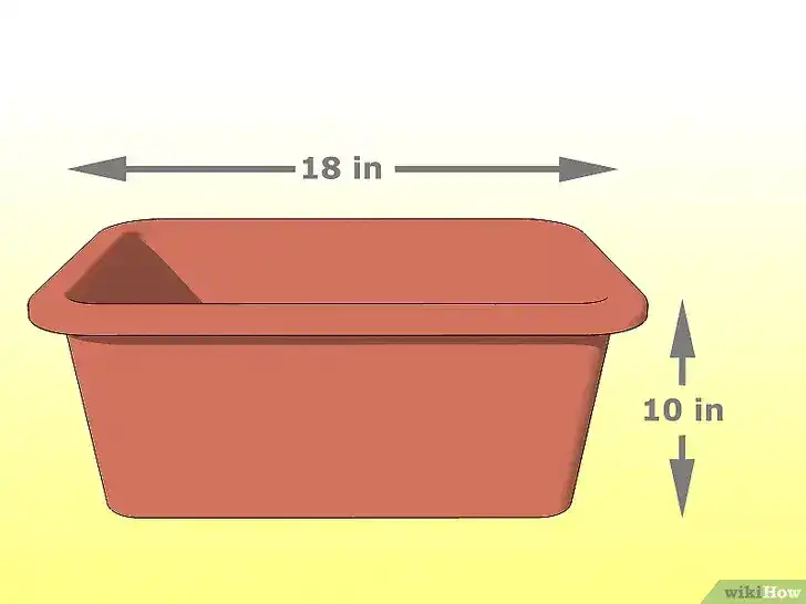 Terracotta plant pot measuring 18x10 inches for herb gardening.